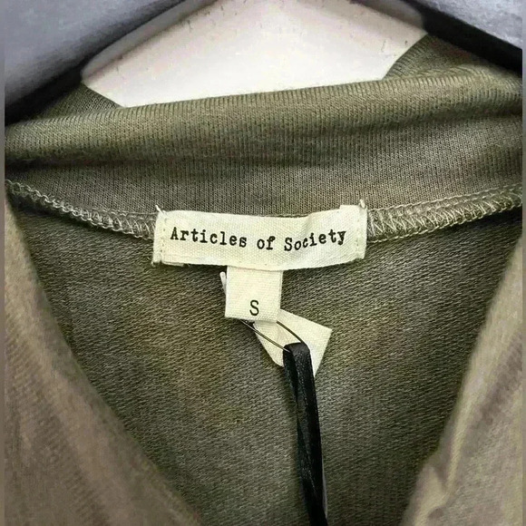 Articles of Society Women Top Pocket Tee Green Pullover Short Sleeve Size S NWT - Picture 5 of 8